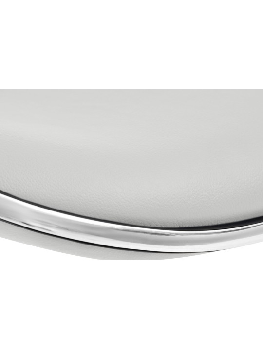 Tabouret de bar Shanghai simili cuir C, blanc