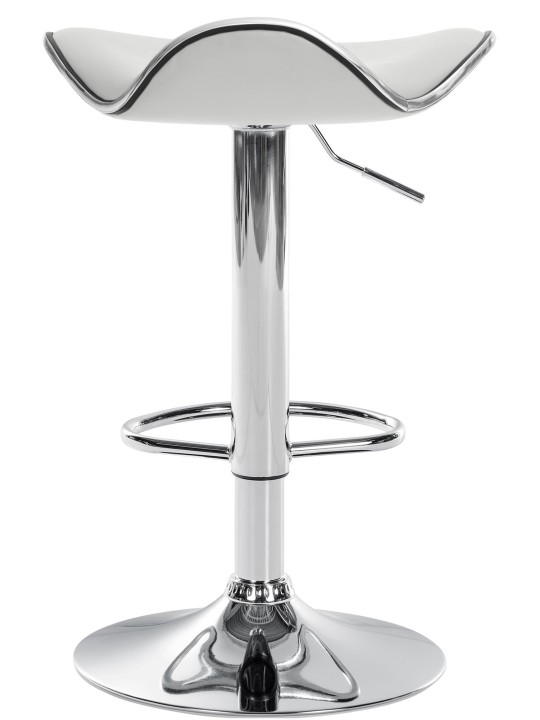 Tabouret de bar Shanghai simili cuir C, blanc