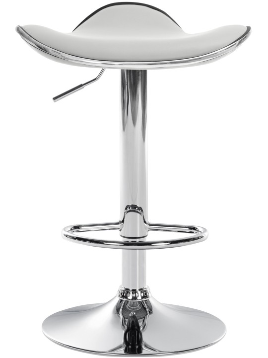 Tabouret de bar Shanghai simili cuir C, blanc
