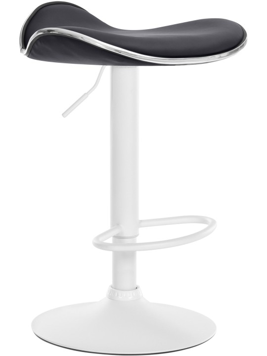Tabouret de bar Shanghai simili cuir, noir