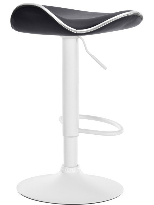 Tabouret de bar Shanghai simili cuir, noir
