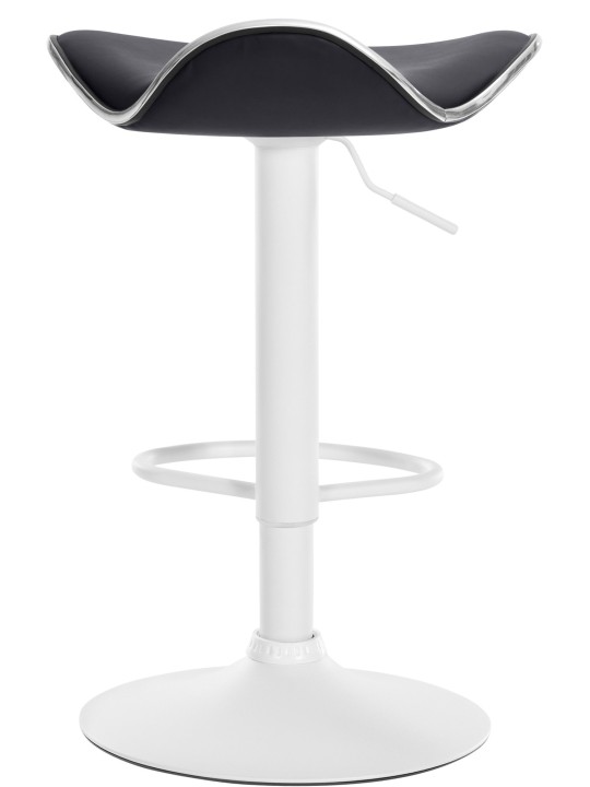 Tabouret de bar Shanghai simili cuir, noir