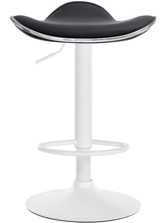 Tabouret de bar Shanghai simili cuir, noir