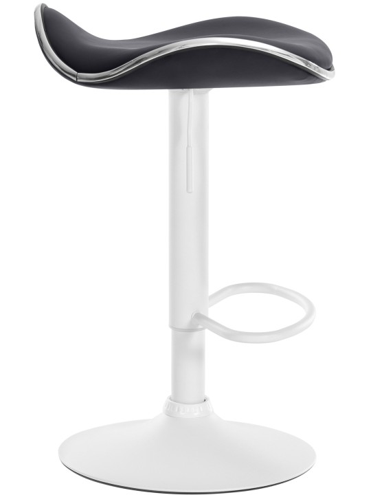 Tabouret de bar Shanghai simili cuir, noir