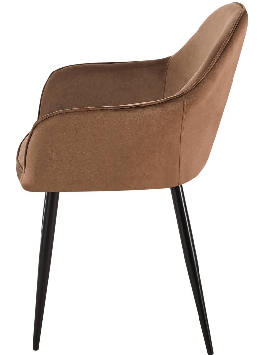 Chaise de salle à manger en velours Boise, brun Chaise de salle à manger en velours Boise, brun