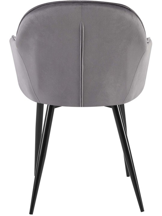 Chaise de salle à manger en velours Boise, gris foncé Chaise de salle à manger en velours Boise, gris foncé