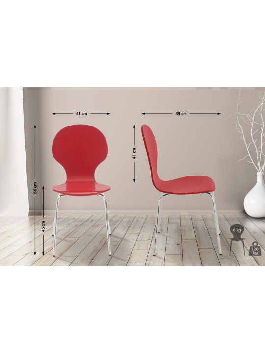 Chaise visiteur Diego, rouge Chaise visiteur Diego, rouge