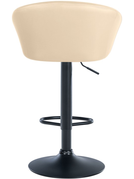 Tabouret de bar Davie simili cuir, crème