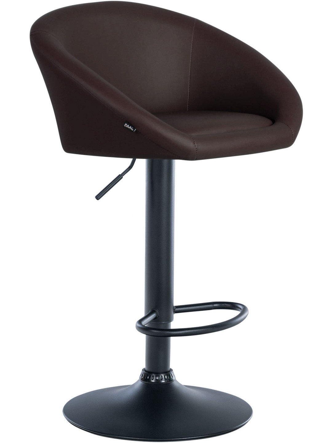 Tabouret de bar Davie simili cuir, brun