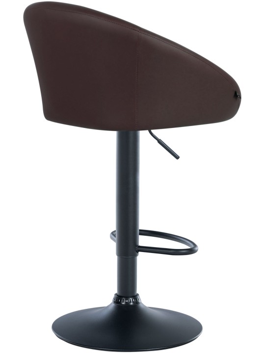 Tabouret de bar Davie simili cuir, brun