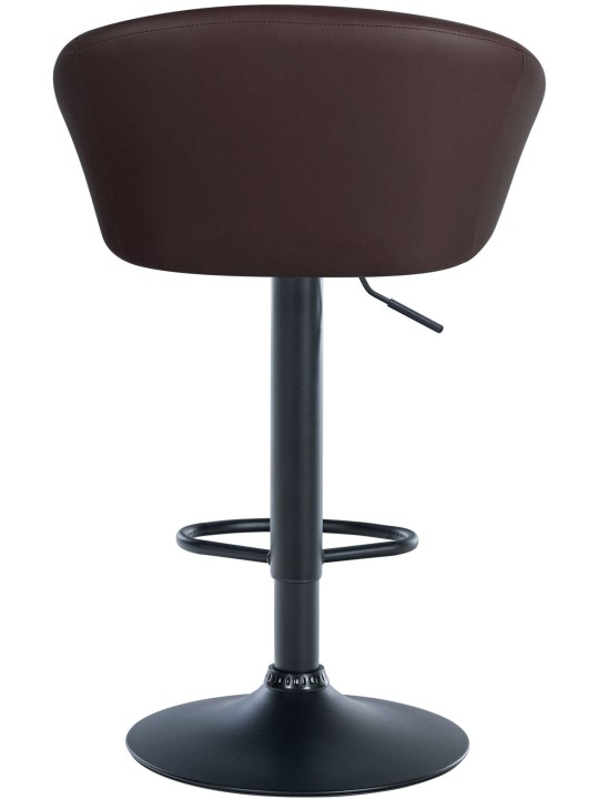 Tabouret de bar Davie simili cuir, brun