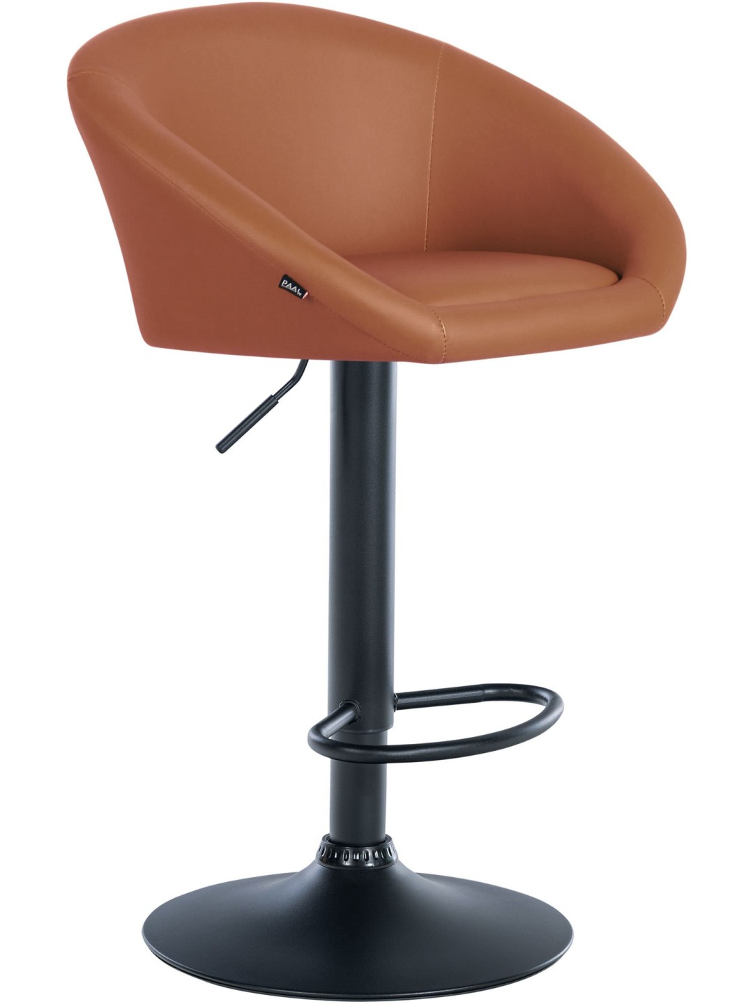 Tabouret de bar Davie simili cuir, brun clair