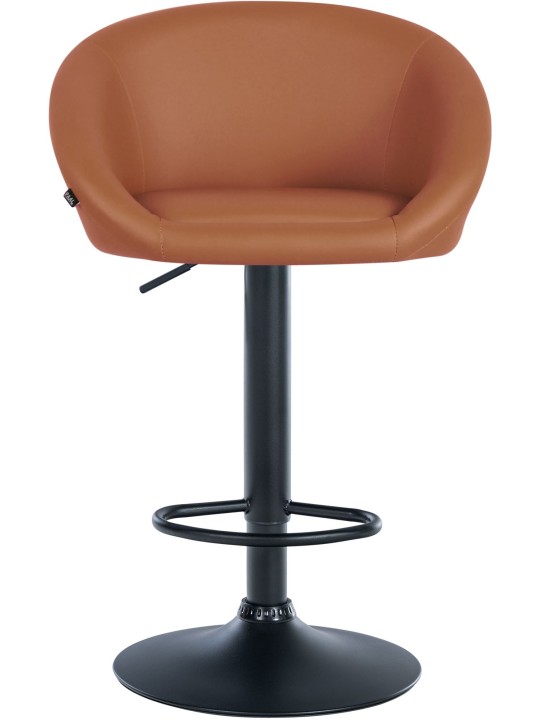 Tabouret de bar Davie simili cuir, brun clair