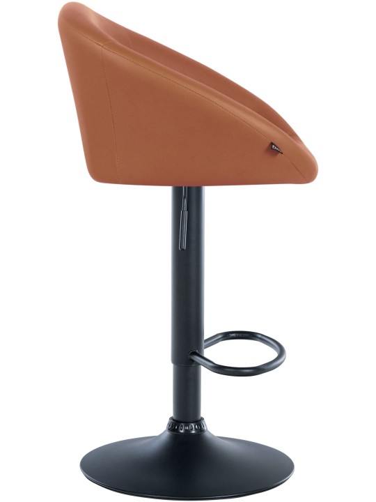 Tabouret de bar Davie simili cuir, brun clair