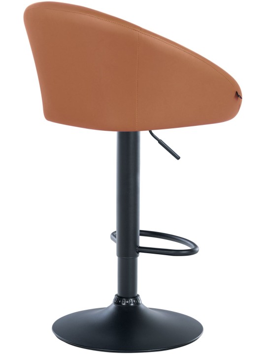 Tabouret de bar Davie simili cuir, brun clair