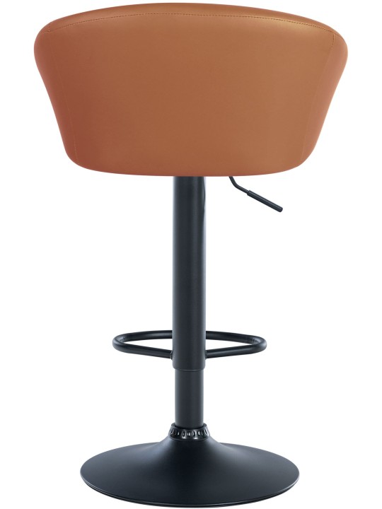 Tabouret de bar Davie simili cuir, brun clair