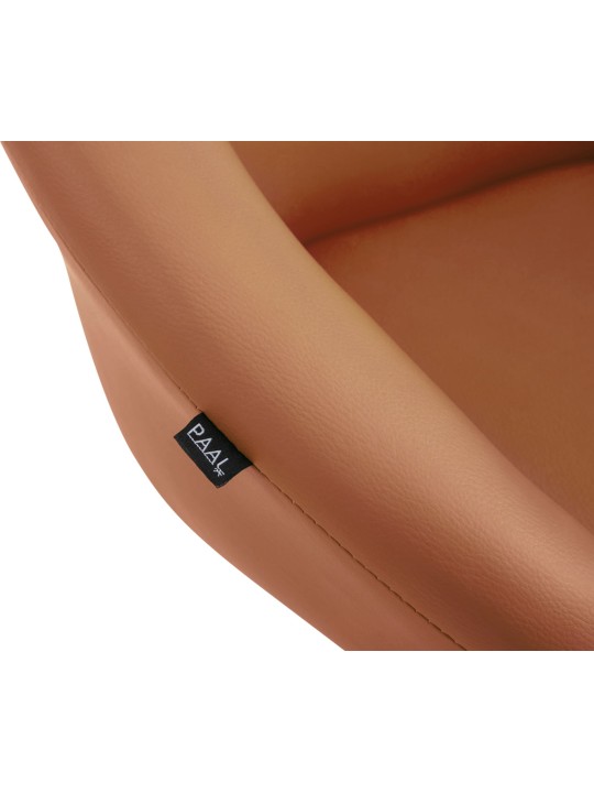 Tabouret de bar Davie simili cuir, brun clair