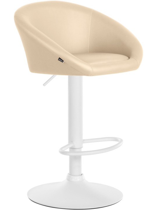 Tabouret de bar Davie simili cuir, crème Tabouret de bar Davie simili cuir, crème