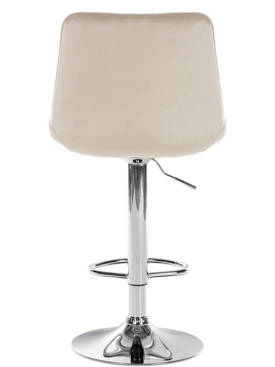 Lot de 2 tabourets de bar Toni velours chrome, crème Lot de 2 tabourets de bar Toni velours chrome, crème