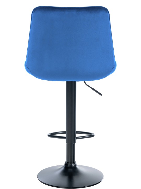 Lot de 2 tabourets de bar Toni velours, bleu