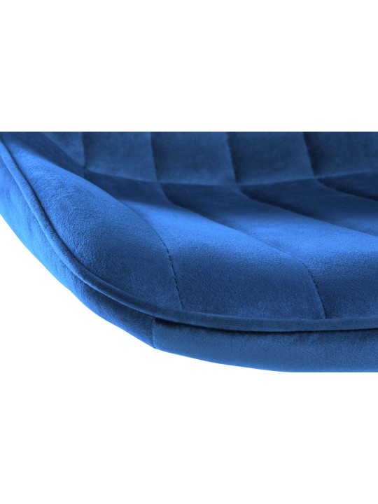 Lot de 2 tabourets de bar Toni velours, bleu