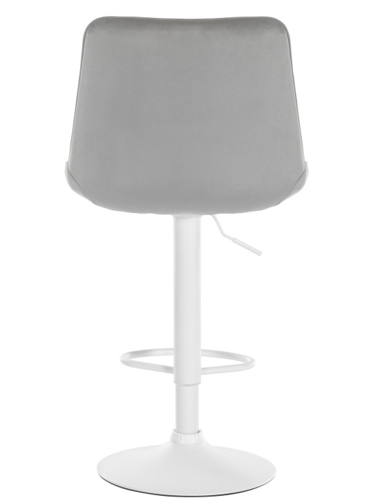 Lot de 2 tabourets de bar Toni velours, gris