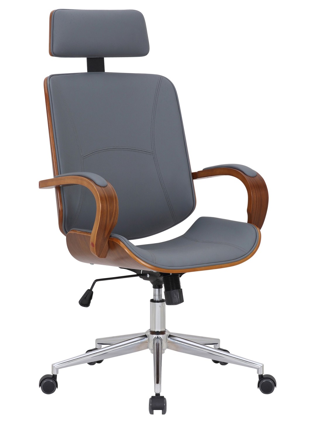 Chaise de bureau Dayton, noyer/gris