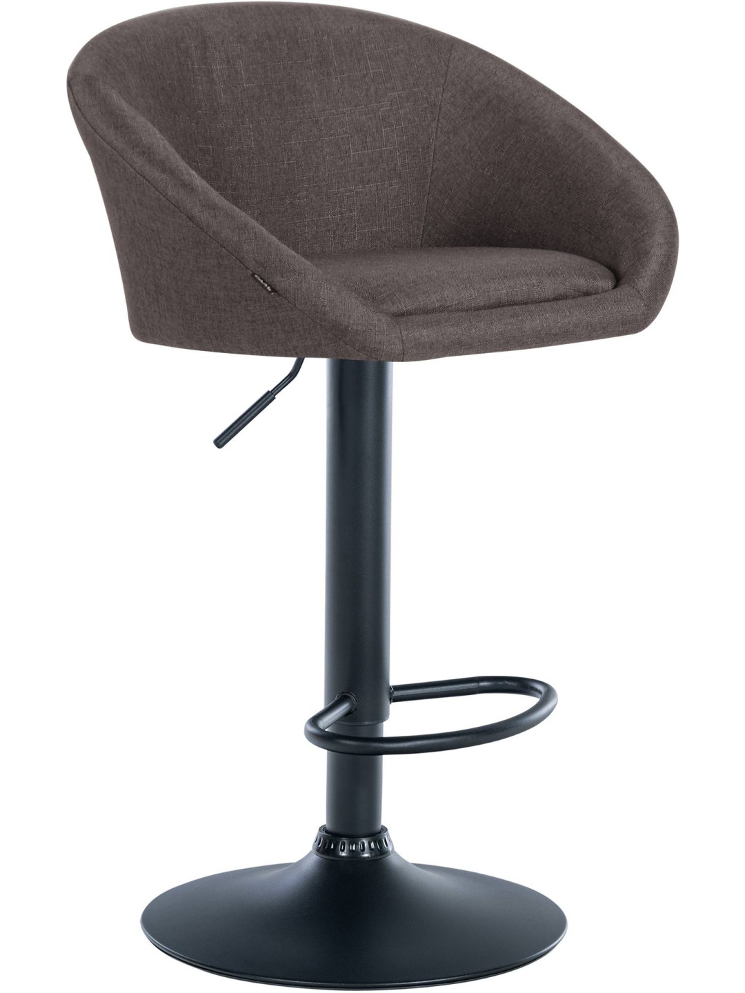 Tabouret de bar Davie tissu, gris foncé