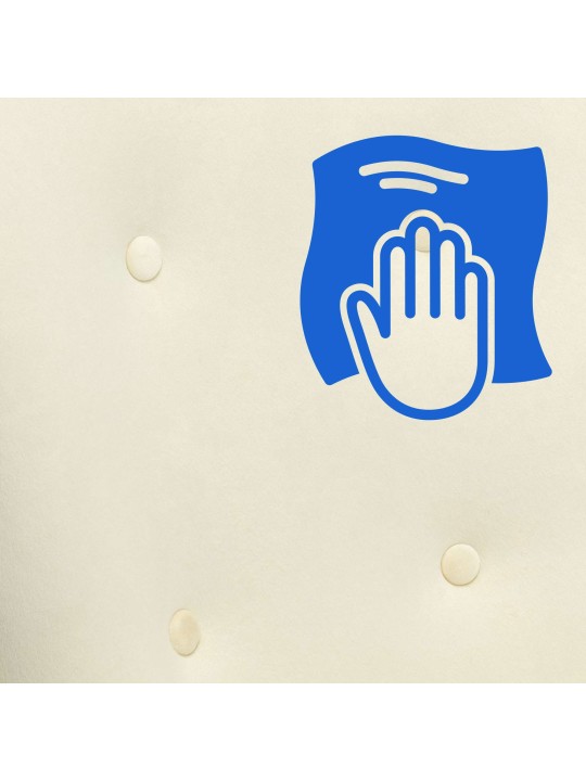 Fauteuil à bascule Sanka velours, crème