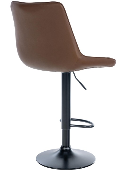 Lot de 2 tabourets de bar Toni simili cuir, brun