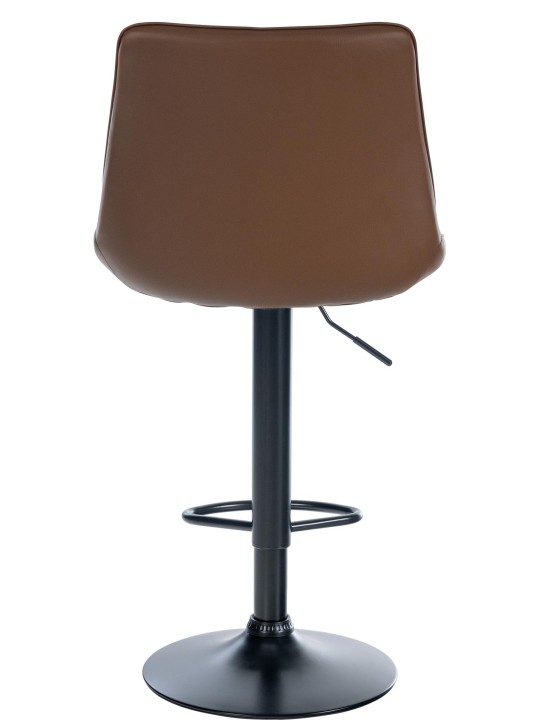 Lot de 2 tabourets de bar Toni simili cuir, brun