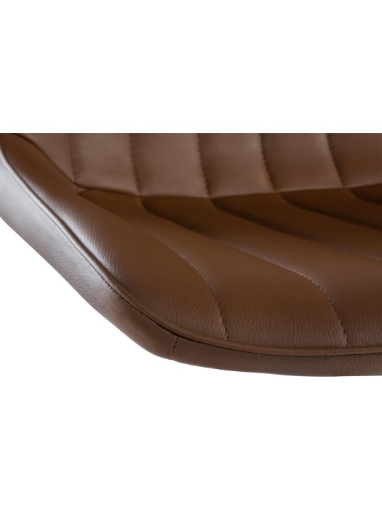 Lot de 2 tabourets de bar Toni simili cuir, brun