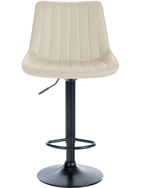 Lot de 2 tabourets de bar Toni simili cuir, crème