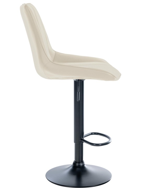 Lot de 2 tabourets de bar Toni simili cuir, crème