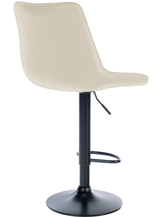 Lot de 2 tabourets de bar Toni simili cuir, crème