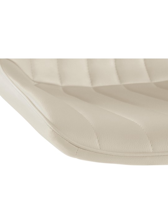 Lot de 2 tabourets de bar Toni simili cuir, crème