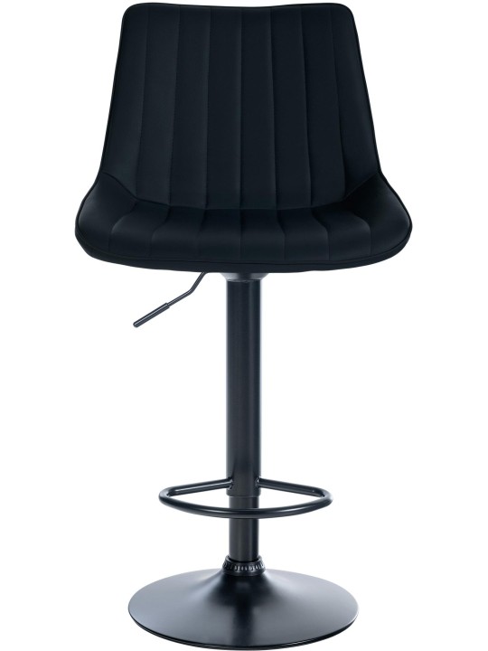 Lot de 2 tabourets de bar Toni simili cuir, noir