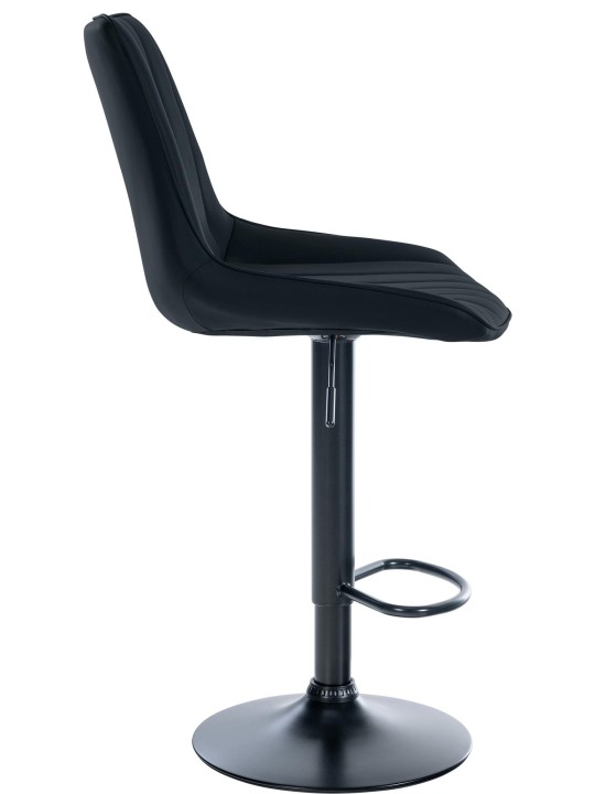 Lot de 2 tabourets de bar Toni simili cuir, noir