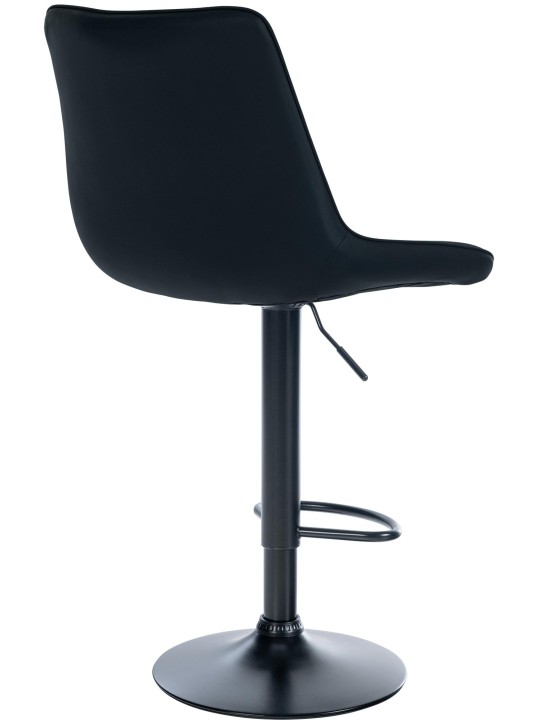 Lot de 2 tabourets de bar Toni simili cuir, noir