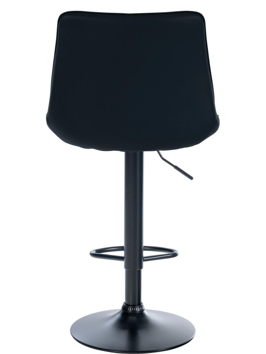 Lot de 2 tabourets de bar Toni simili cuir, noir