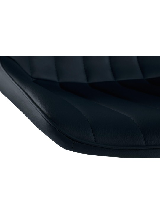 Lot de 2 tabourets de bar Toni simili cuir, noir