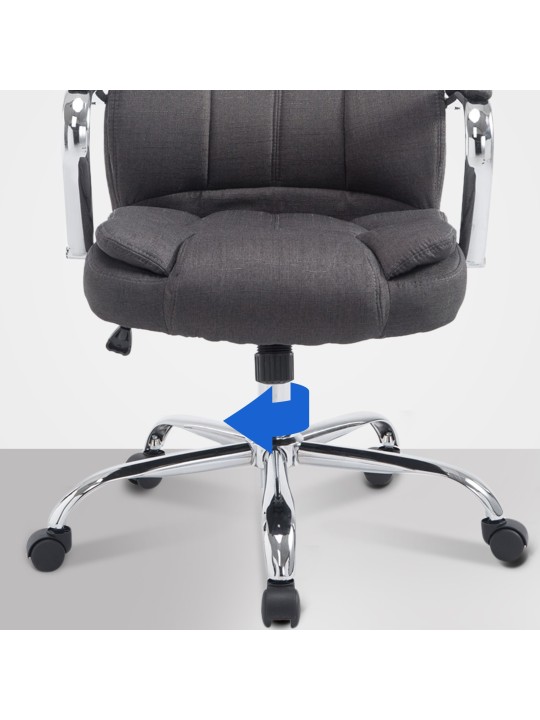 Chaise de bureau BIG Xanthos en tissu, gris foncé Chaise de bureau BIG Xanthos en tissu, gris foncé