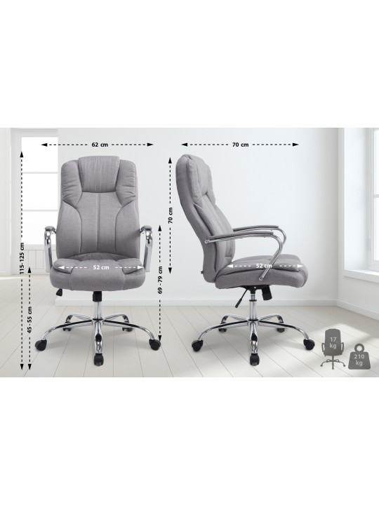 Chaise de bureau BIG Xanthos en tissu, gris Chaise de bureau BIG Xanthos en tissu, gris