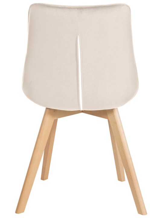 Lot de 2 chaises Brook velours, crème