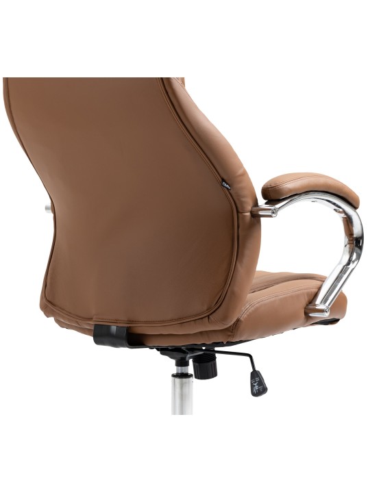 Chaise de bureau Wigan cuir véritable, brun clair