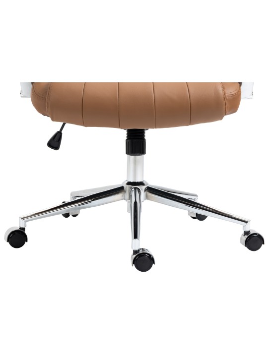 Chaise de bureau Wigan cuir véritable, brun clair