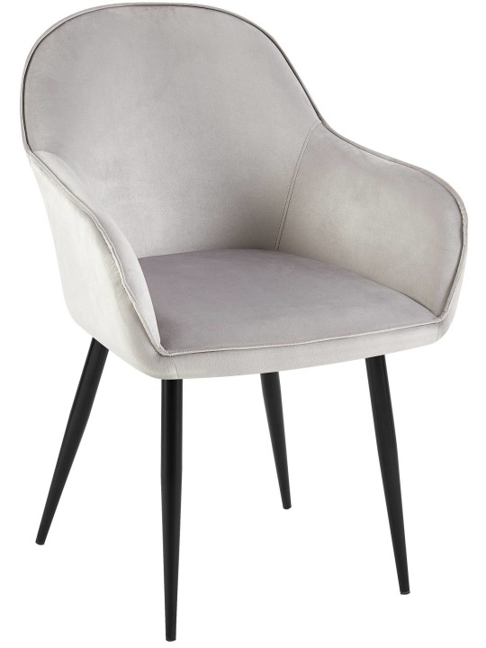 Chaise de salle à manger en velours Boise, gris Chaise de salle à manger en velours Boise, gris