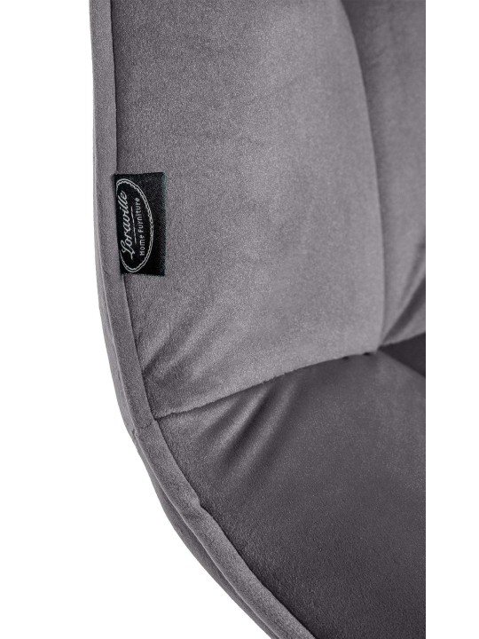 Chaise de salle à manger en velours Vermont, gris foncé