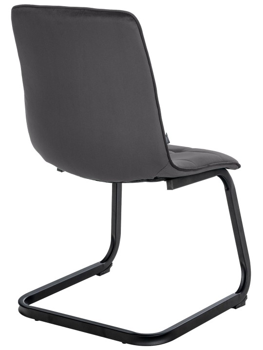 Chaise de salle à manger en velours Vermont, noir Chaise de salle à manger en velours Vermont, noir