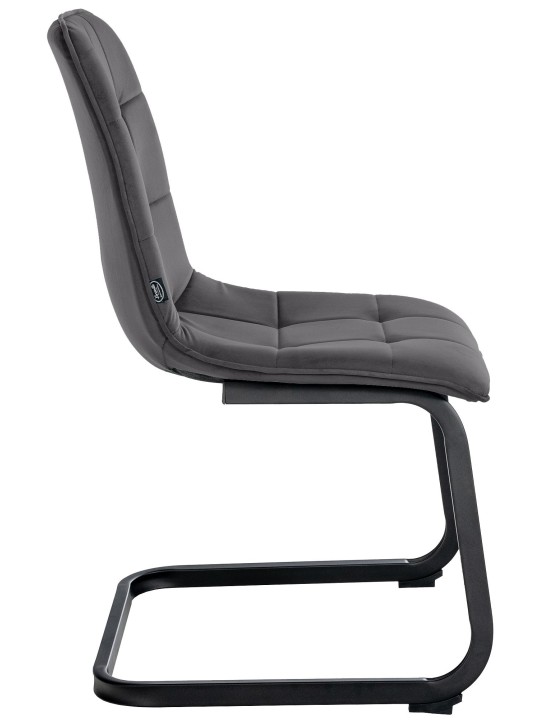 Chaise de salle à manger en velours Vermont, noir Chaise de salle à manger en velours Vermont, noir